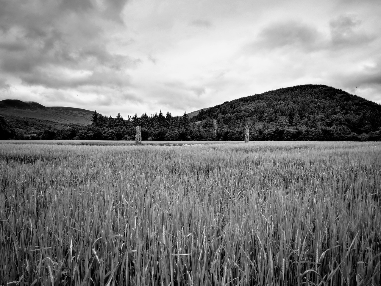 Twin standing stones